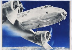 By Swissair to Amsterdam & Rotterdam – Original Swiss Vintage Airline Poster