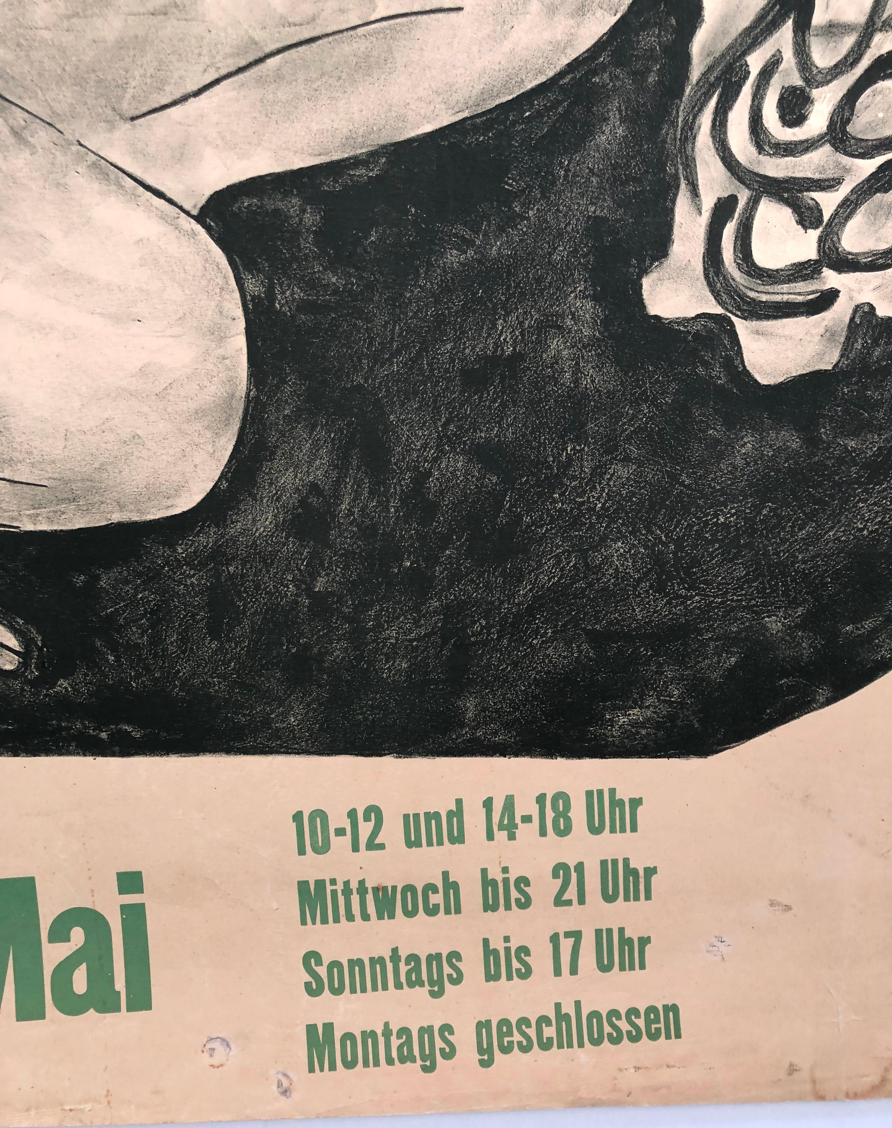 Paper Herbert Matter Swiss Exhibition Poster on the History of Bathing and Swimming For Sale
