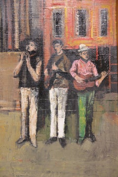 Abstraktes impressionistisches Landschaftsgemälde, Figuratives Gemälde „Kathedrale mit Geparden“