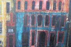 "City Cafe" Cubist Post Impressionist Abstract Landscape