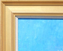 "Venice" Abstract Blue Toned Grand Canal Scene Landscape Painting