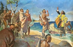 Jean Nicollet Greets the Sac Tribe in Wisconsin, Blue Book Magazine cover