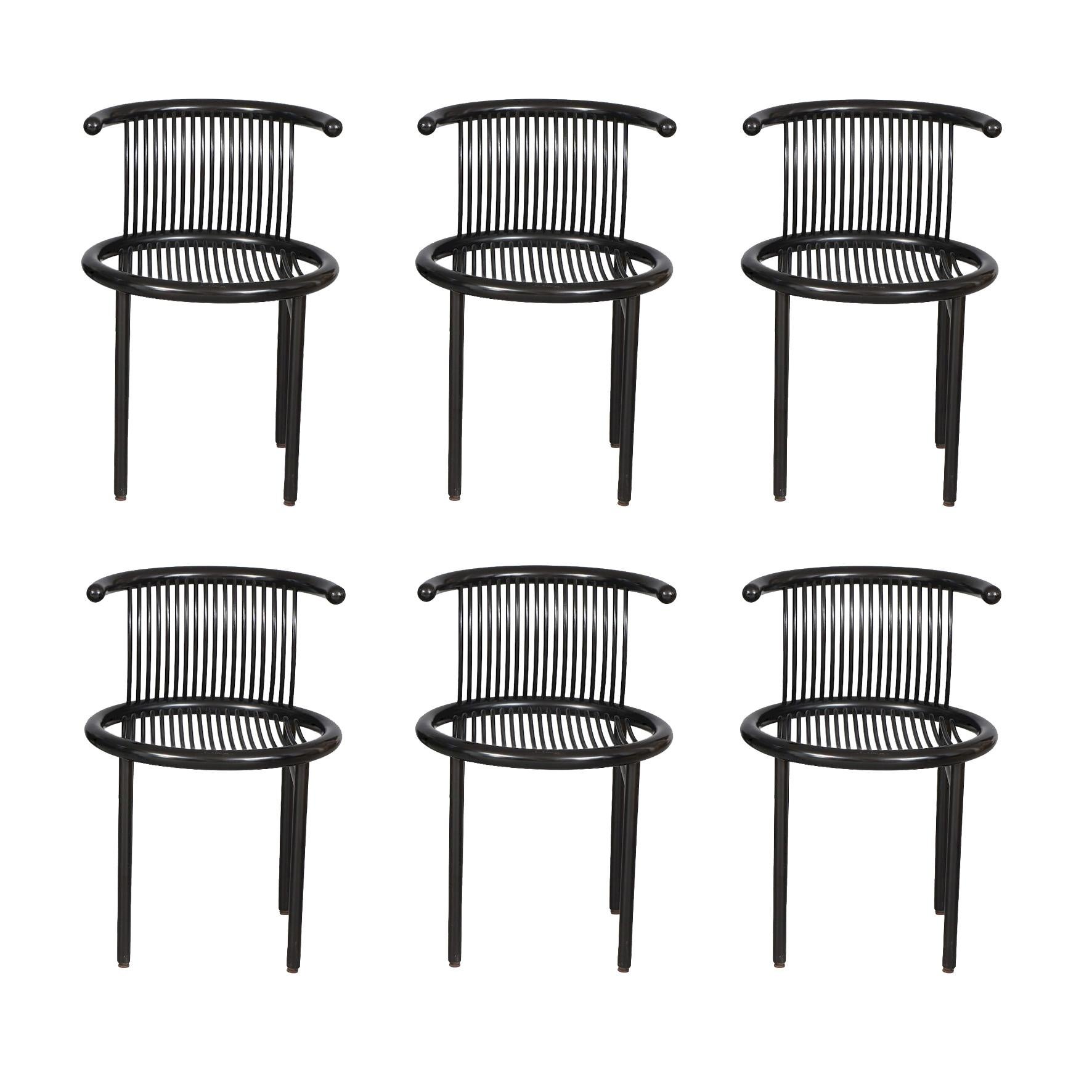 Modern Herbert Ohl, Circo, A set of six chairs, Lübke, Germany, 1980s For Sale