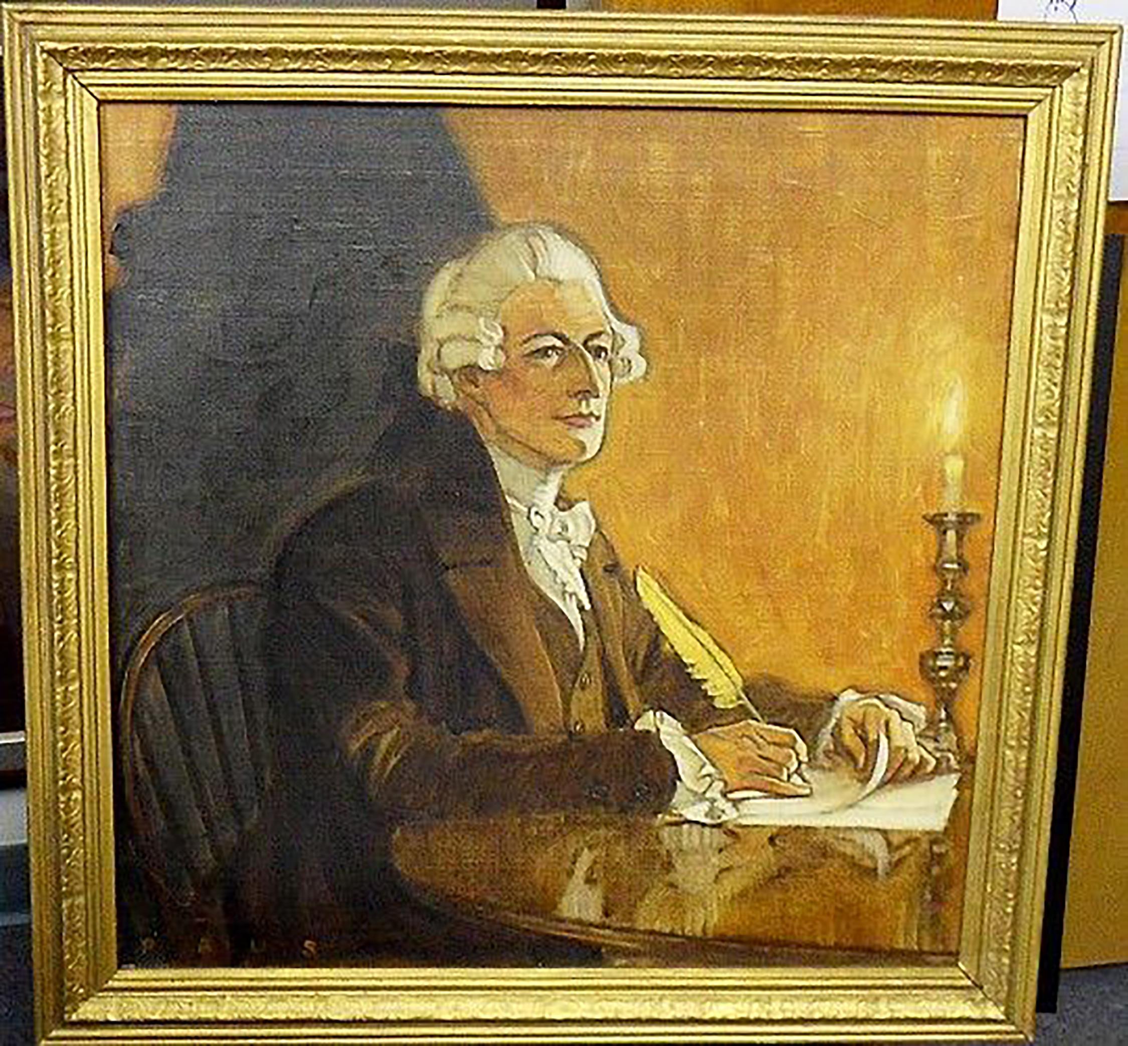 Alexander Hamilton at His Desk - Painting by Herbert Paus