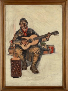 Soldier with Package from Home, Collier's Magazine Cover