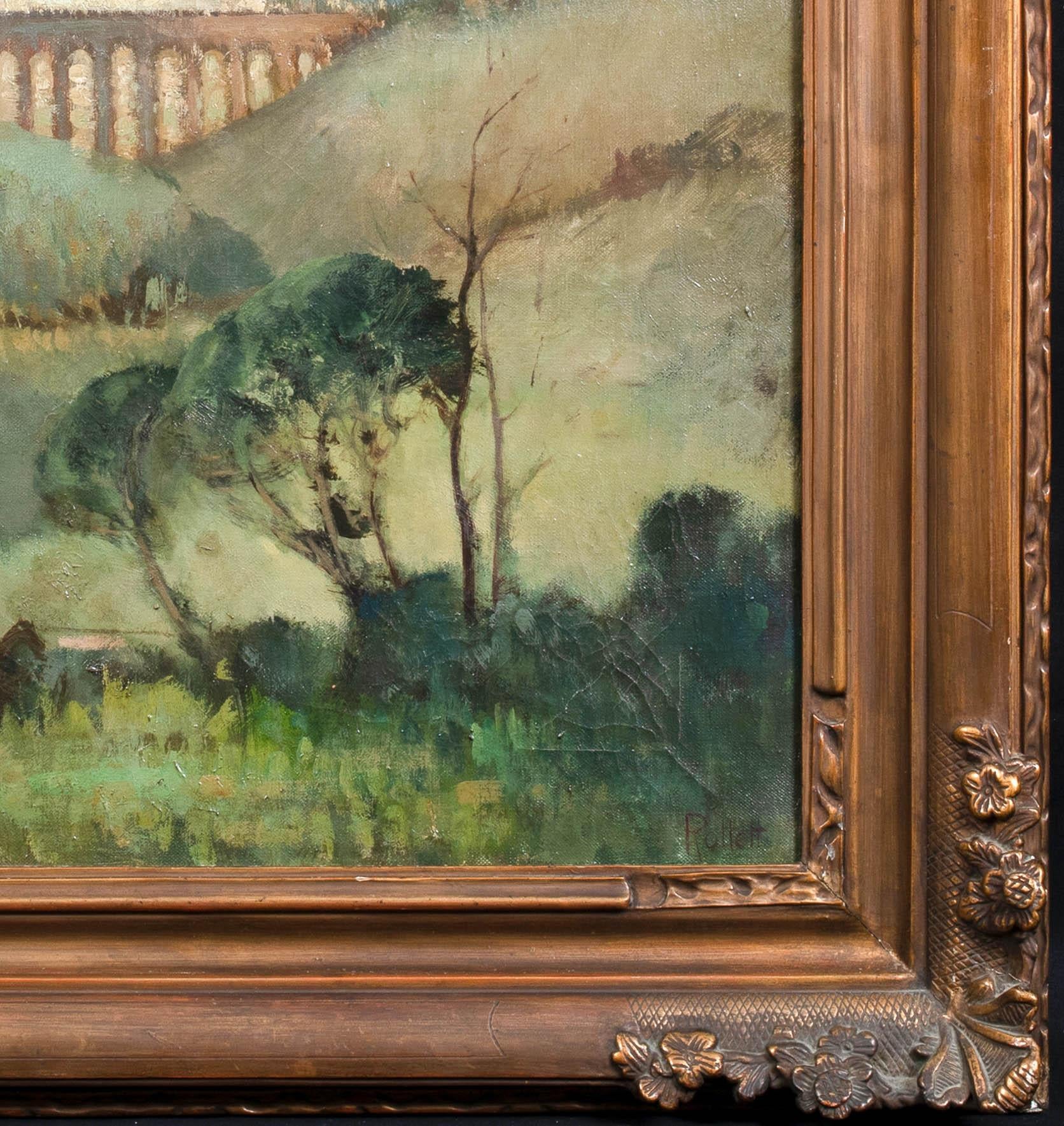 Paisaje del viaducto de Lincolnshire, hacia 1920  por Herbert Rollett (1872-1932) 3
