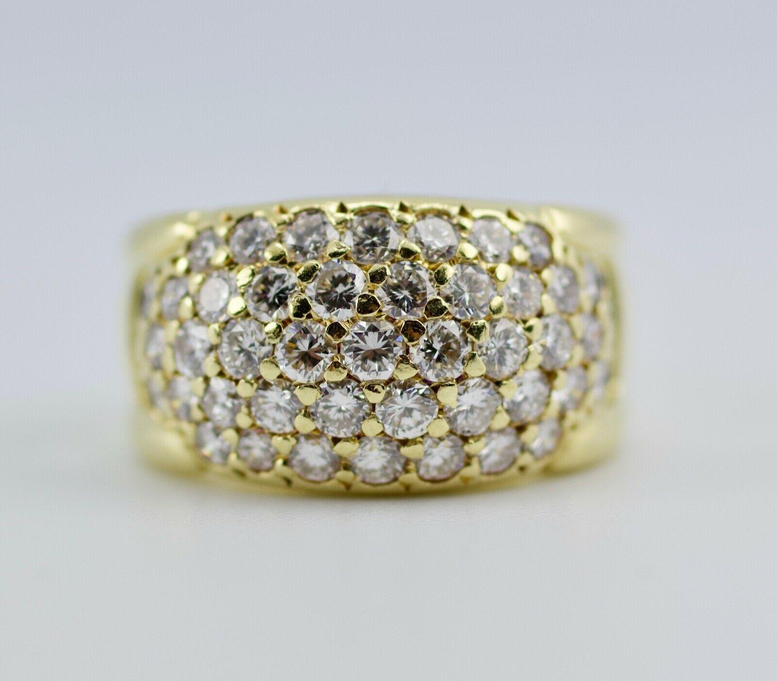 Herbert Rosenthal 18 Karat Yellow Gold Round White Diamond 1.50 Carat Band Ring 1