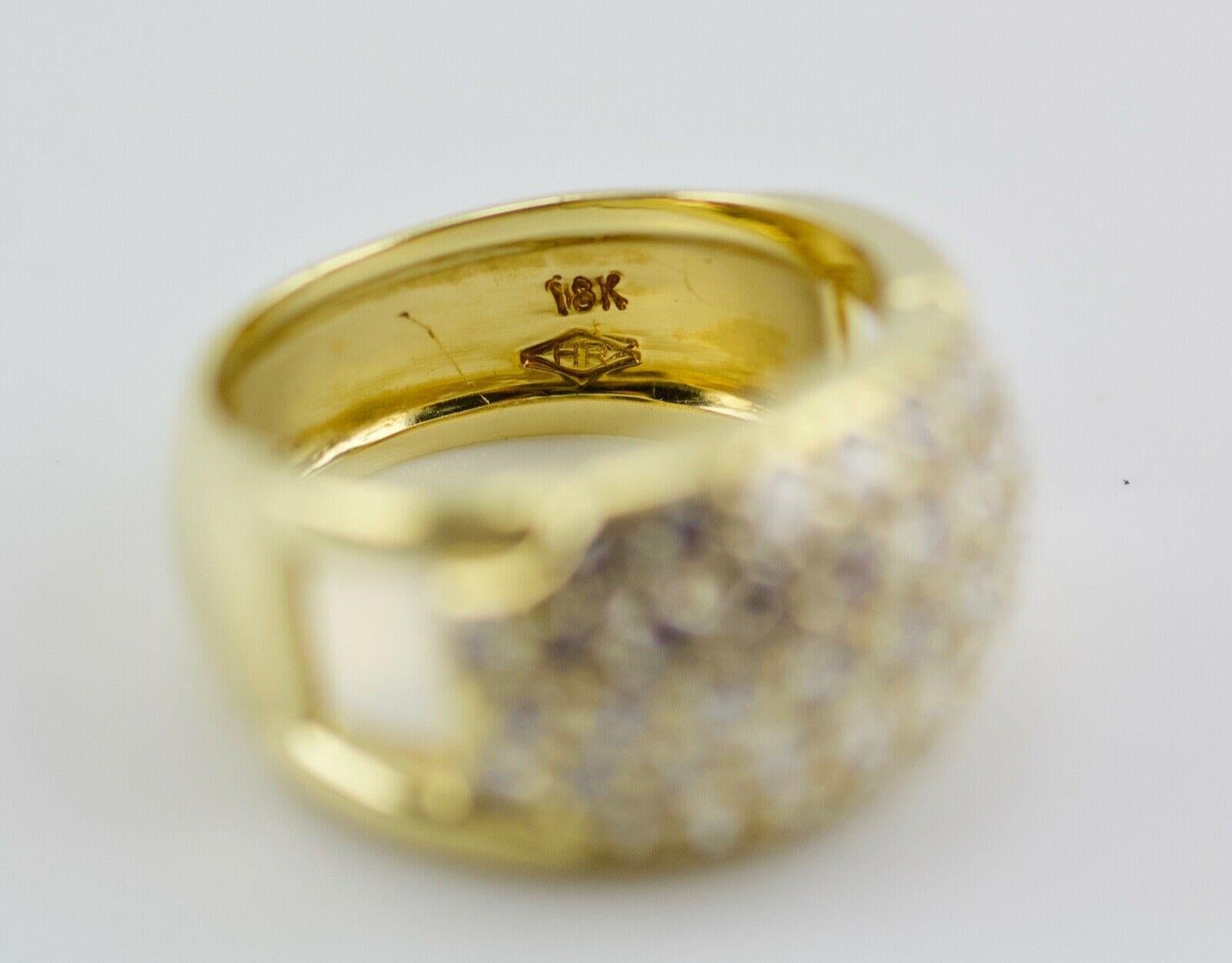 Herbert Rosenthal 18 Karat Yellow Gold Round White Diamond 1.50 Carat Band Ring 2