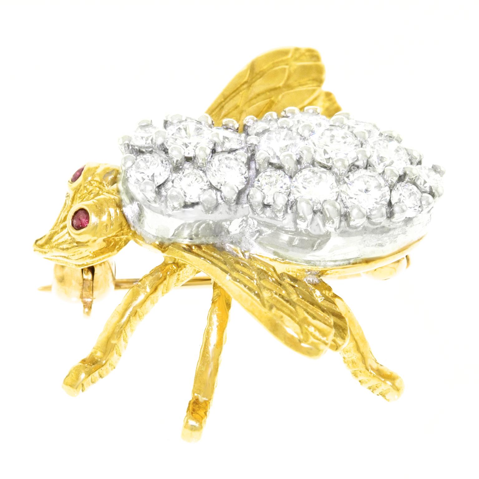 Herbert Rosenthal Diamond Bee Pin 3