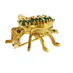 Herbert Rosenthal Emerald and Diamond Bee Pin
