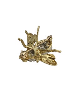 Herbert Rosenthal Iconic Yellow Gold and Diamond Bee Brooch