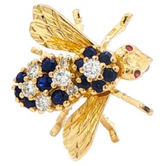 Herbert Rosenthal Sapphire and Diamond Bee Pin