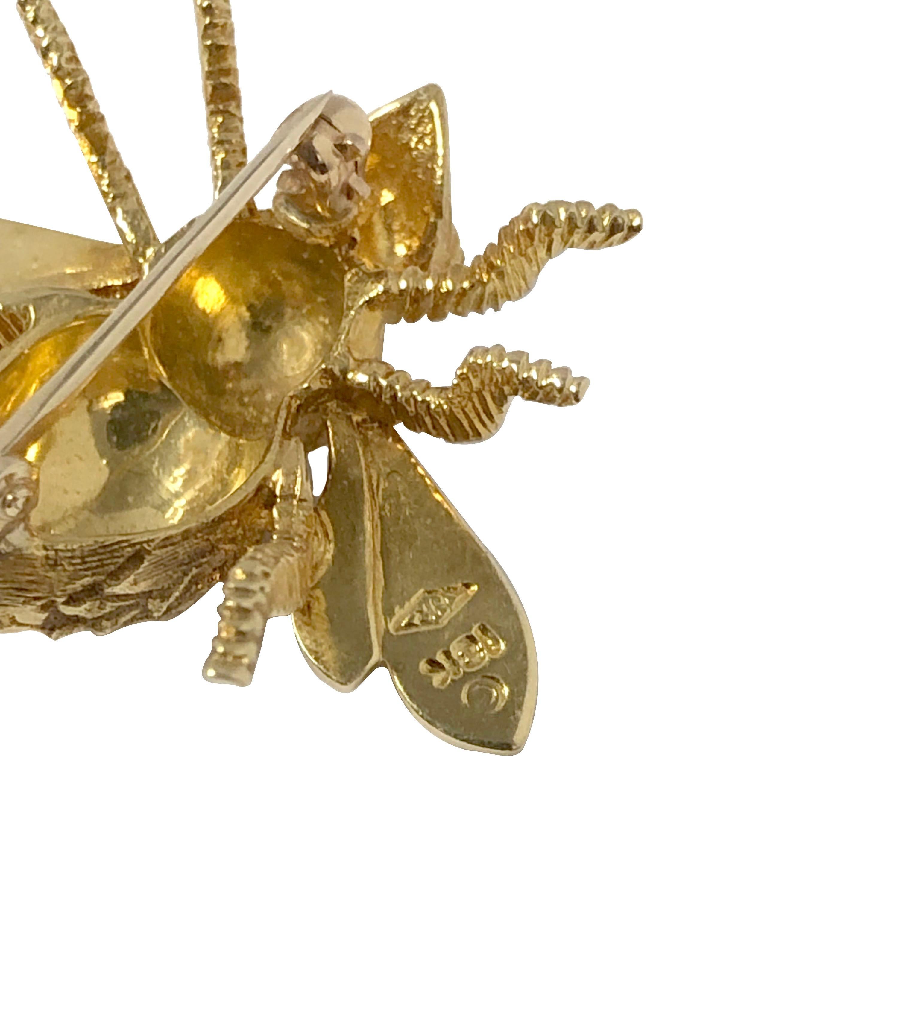 spilla ape oro