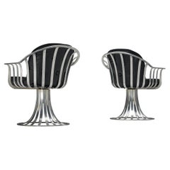 Herbert Saiger for Russell Woodard Pair of Chairs in Aluminum 