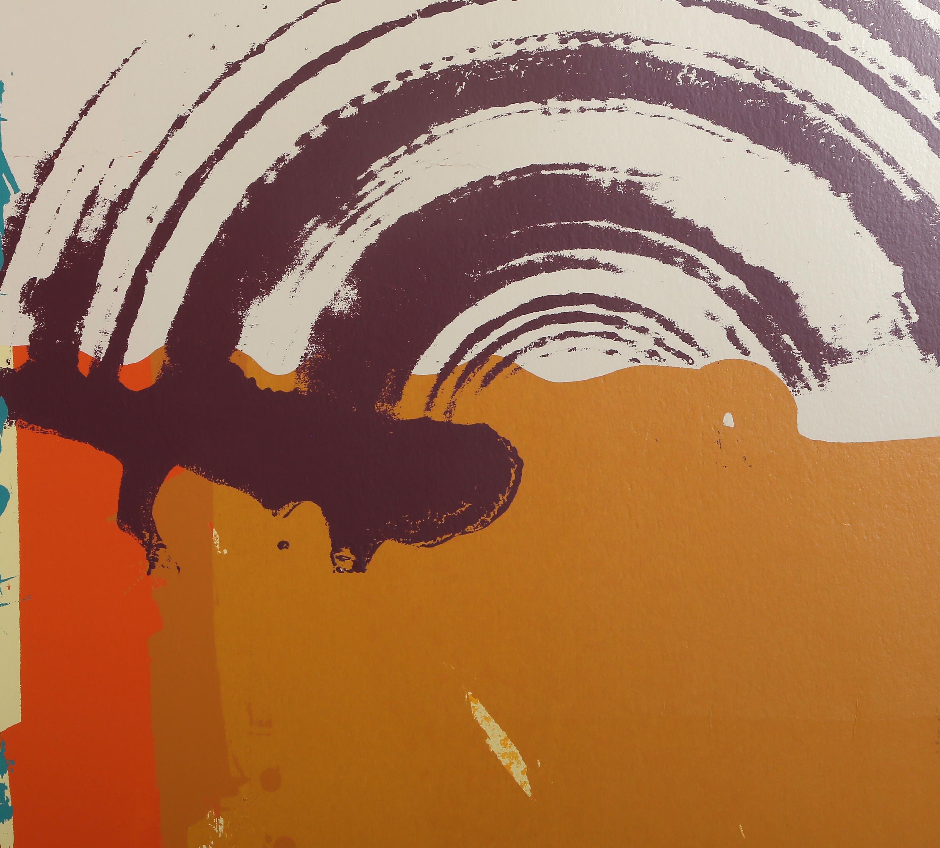 Cool Papa Bell, Abstract Expressionist Screenprint by Herbert Schiffrin For Sale 1