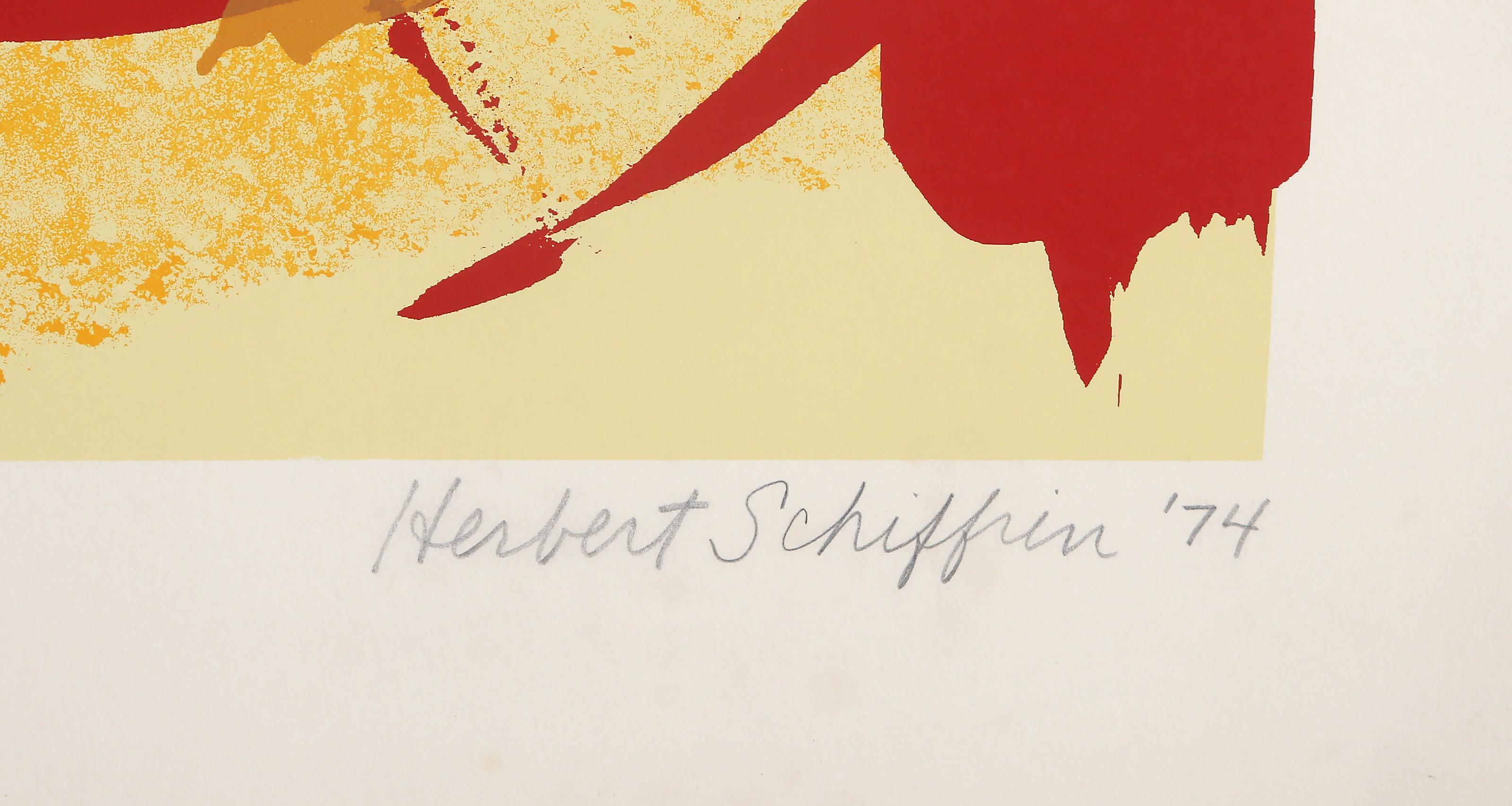 Cool Papa Bell, Abstract Expressionist Screenprint by Herbert Schiffrin For Sale 3