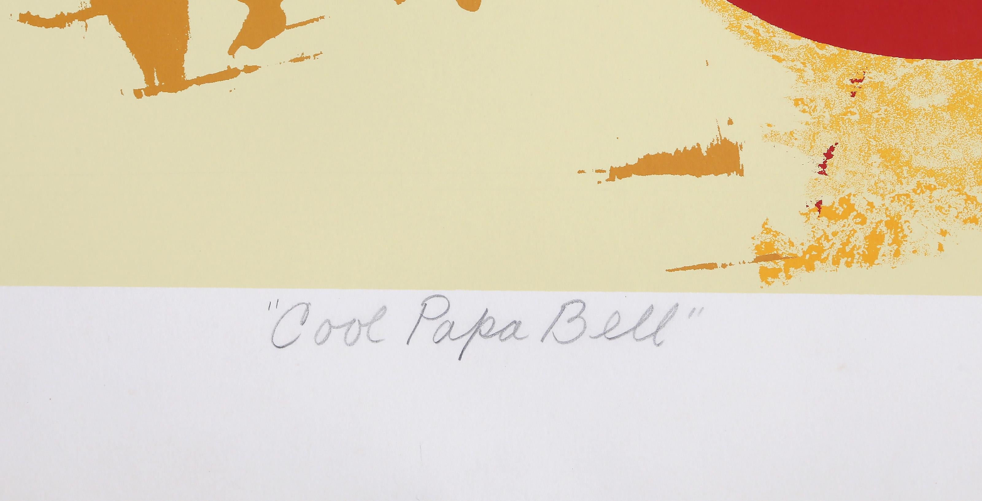 Cool Papa Bell, Abstract Expressionist Screenprint by Herbert Schiffrin For Sale 4