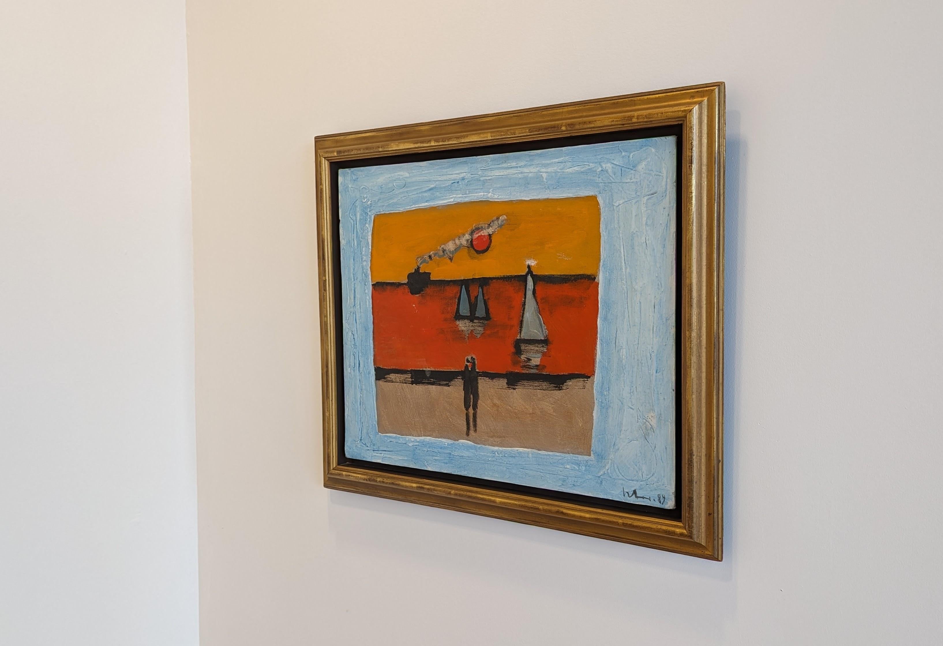 Ventana de Piedra en la Rivera - Painting de Herbert Siebner