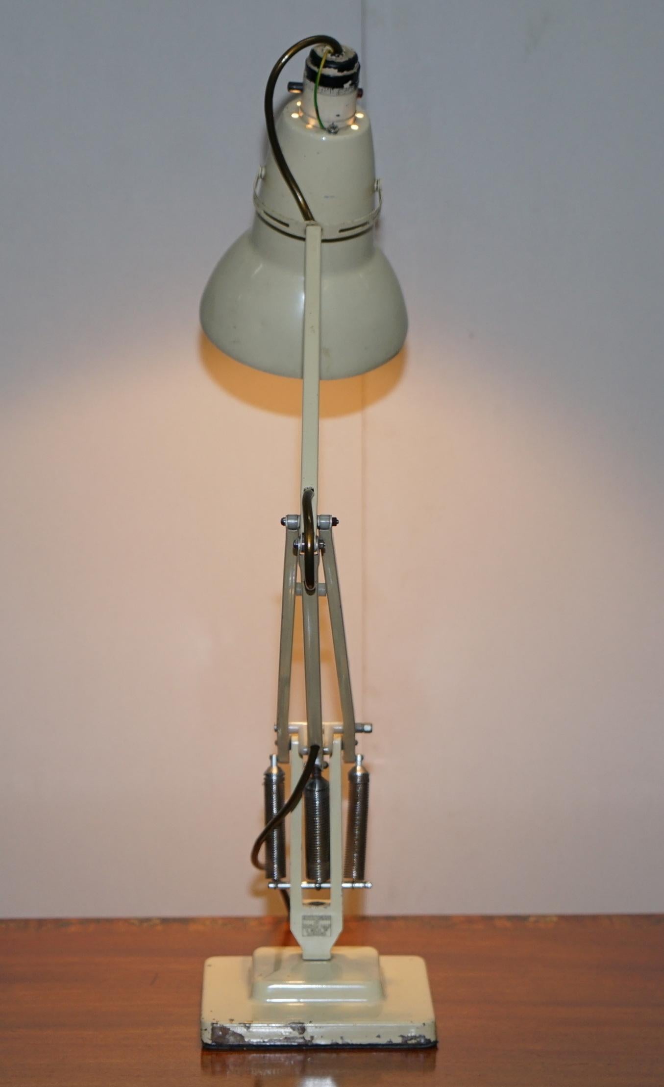 Herbert Terry Model 1227 Anglepoise Articulated Table Lamp Original Cream Paint 4