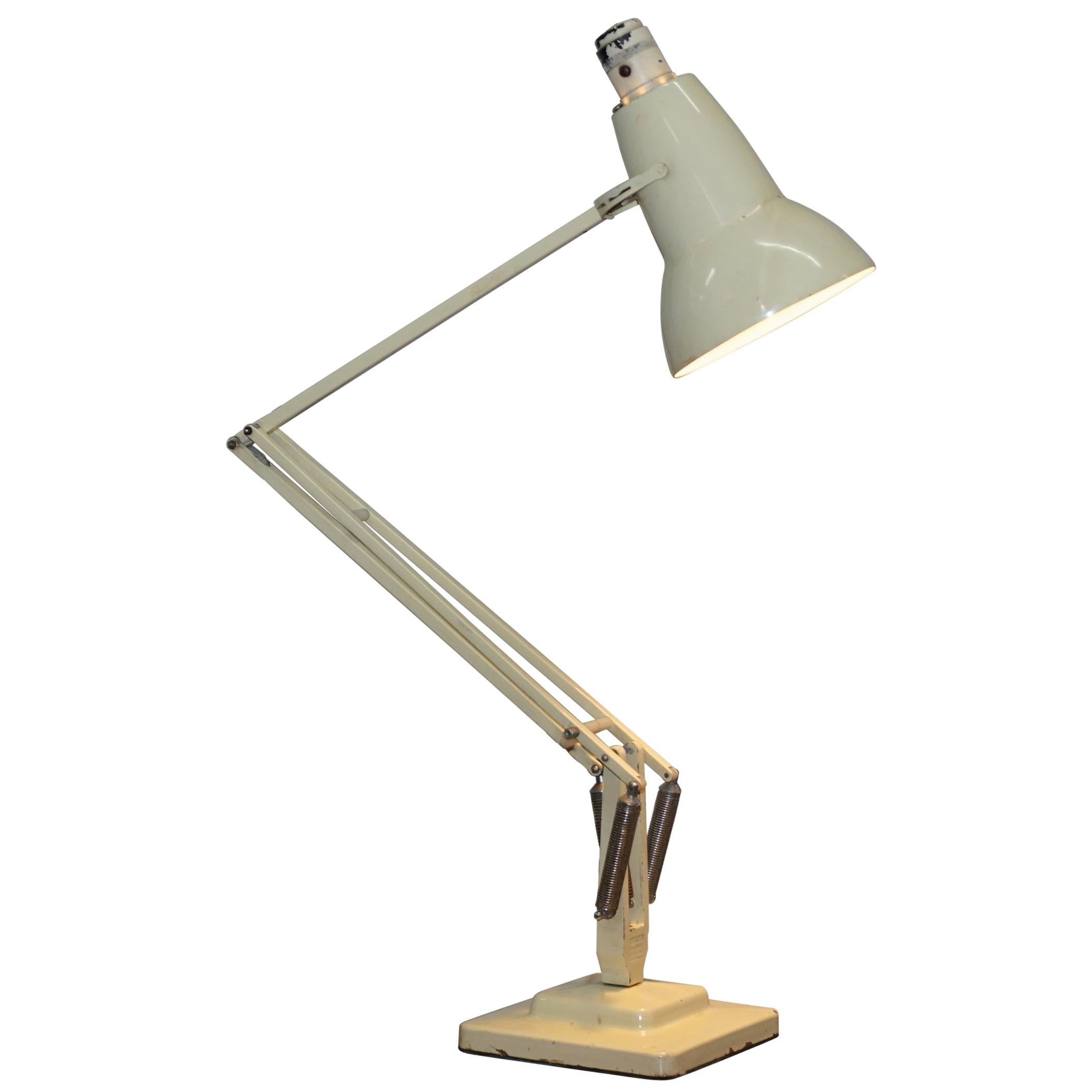 Herbert Terry Model 1227 Anglepoise Articulated Table Lamp Original Cream  Paint at 1stDibs
