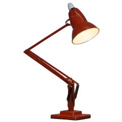 Herbert Terry Model 1227 Anglepoise Articulated Table Lamp Original Red Paint