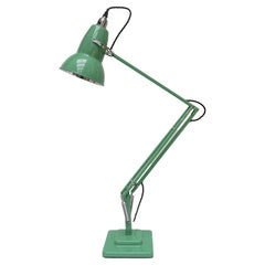 Vintage Herbert Terry & Sons Mid 20th Century Repainted Green Anglepoise Desk Lamp