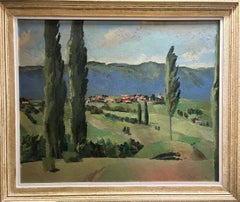 Countryside landscape by Herbert Theurillat - Oil on canvas 81x100 cm