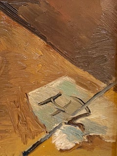 "Yellow Tulips" by Herbert Theurillat - Oil on Canvas 46x55 cm