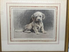 Herbert Thomas Dicksee (British, 1862-1942) “Dandie Pup” Etching C. 1927