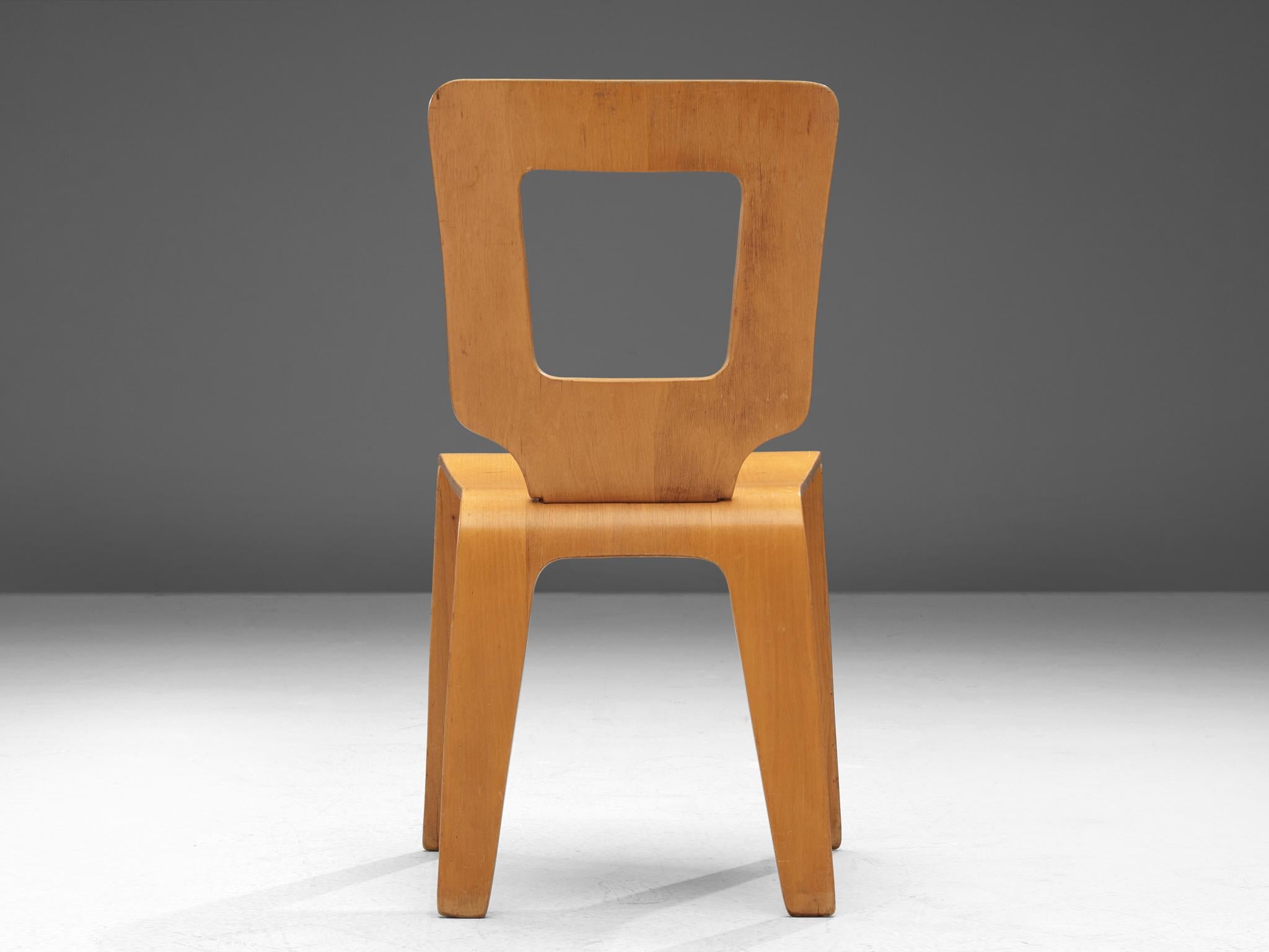 American Herbert von Thaden and Donald Lewis Jordan Chair in Plywood  For Sale