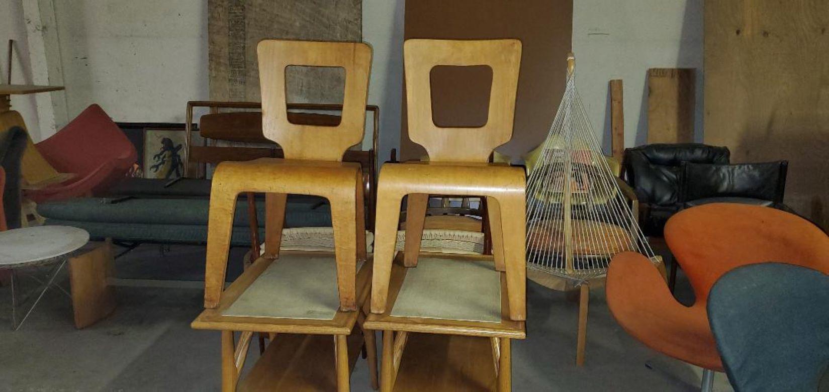 Herbert Von Thaden And Donald Lewis Jordan Molded Birch Plywood Chairs Model 102 For Sale 5