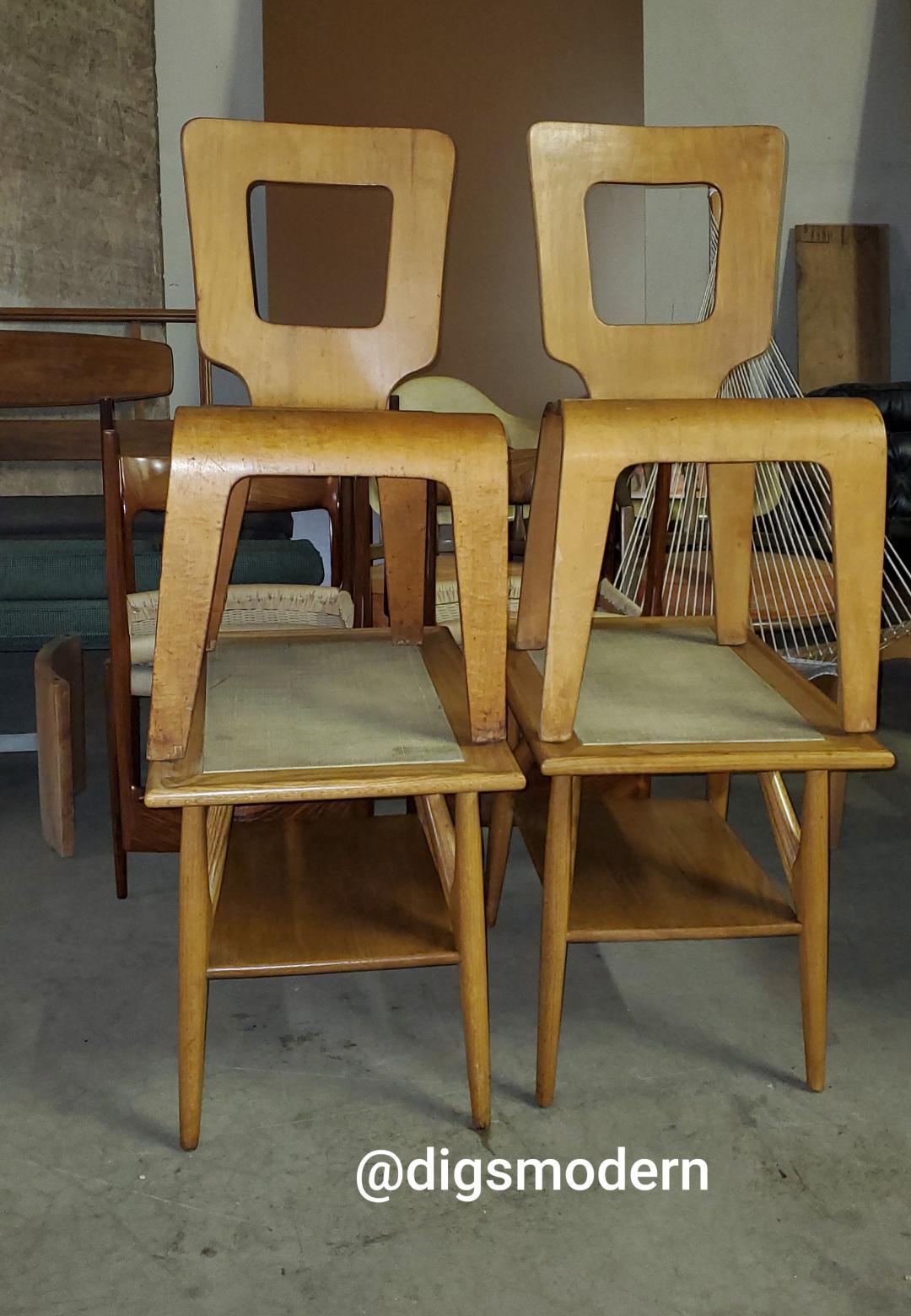 Herbert Von Thaden And Donald Lewis Jordan Molded Birch Plywood Chairs Model 102 In Good Condition For Sale In Monrovia, CA