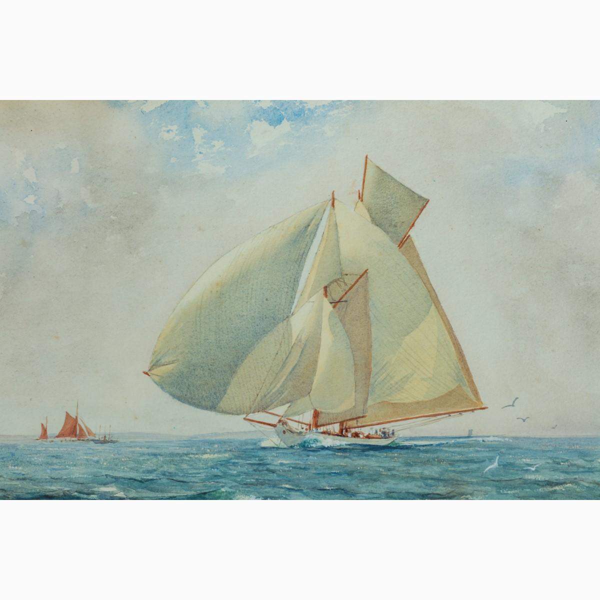 Herbert Walter Oake ‘Susanne’ Racing Off Cowes In Good Condition In Lymington, Hampshire