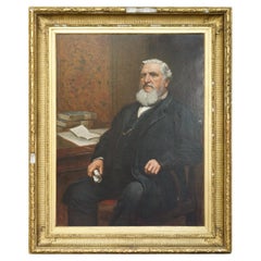 HERBERT WILLIAM PIPER (BRITISH, 1846-1921) SiGNED OIL PAINTING OF A TOWN CLERK