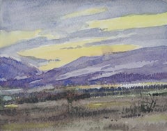 Evening  1960, paper/watercolor, 14x18.5 cm