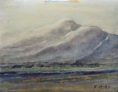 Landschaft  1964, Aquarell auf Papier, 20,5x26,5 cm