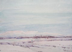 Landscape  1965. paper/watercolor., 14.5x20 cm