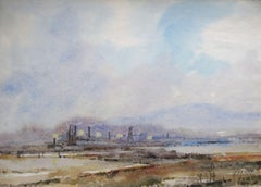 Landscape  1970. paper/watercolor., 28.5x40.5 cm