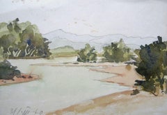 River  1970,paper/watercolor/pencil, 14x20 cm