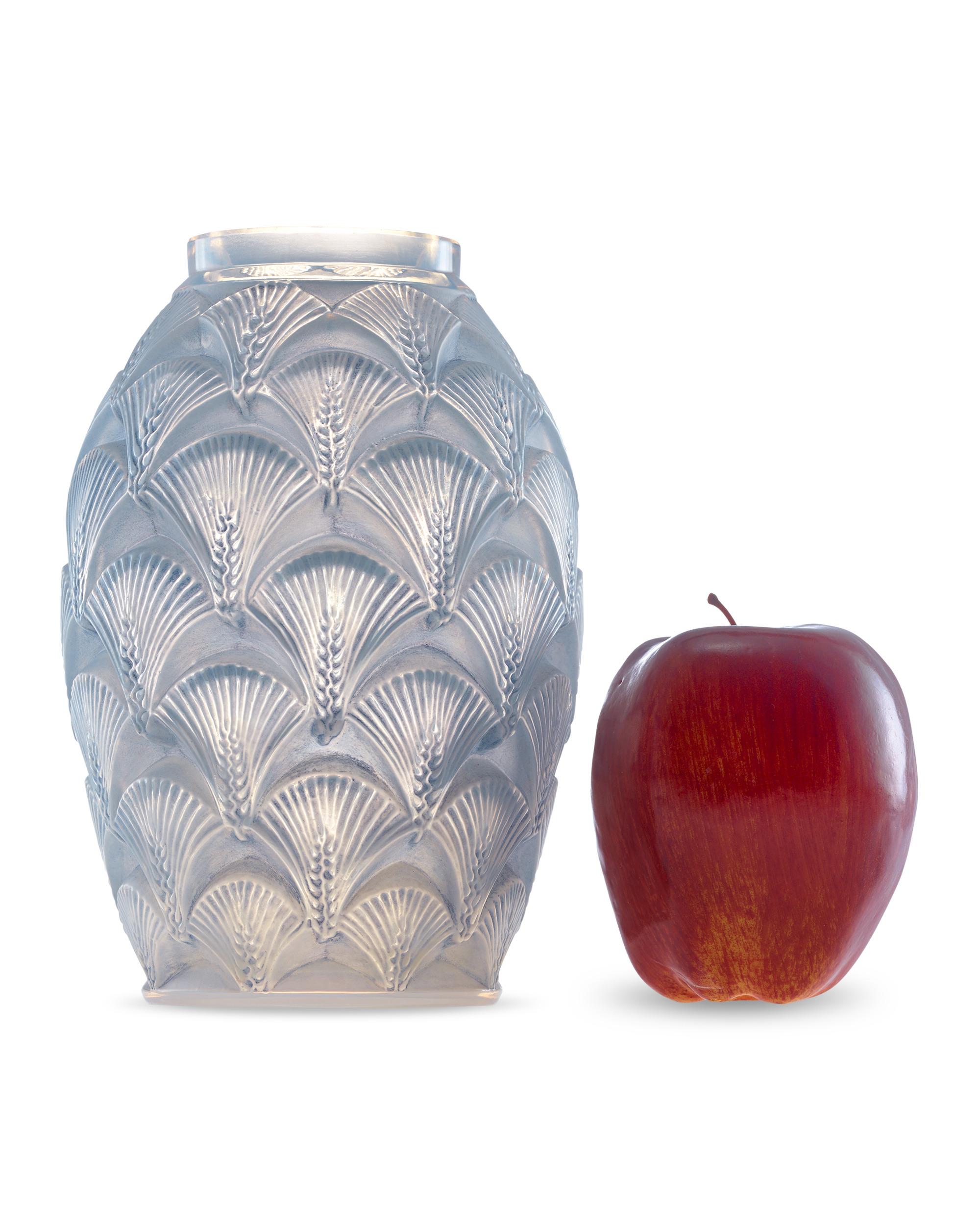 French Herblay Glass Vase by René Lalique