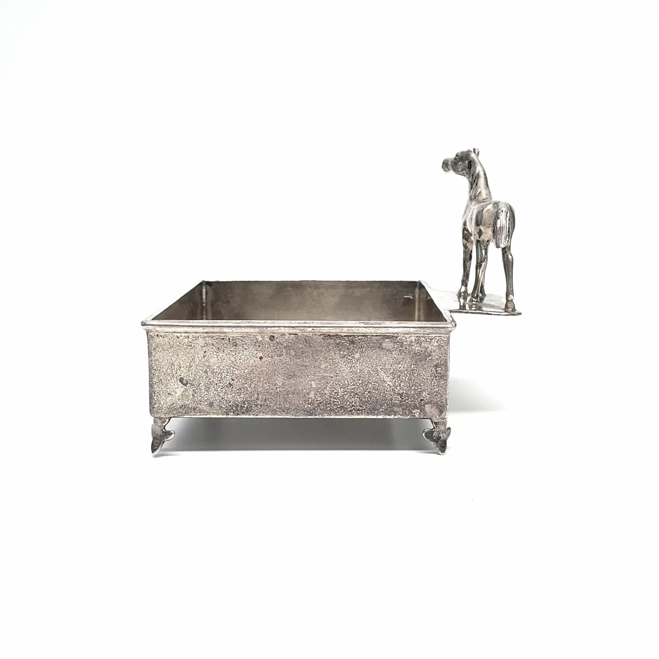 Unknown Herbst & Wassall Sterling Silver Figural Horse Business Card Holder