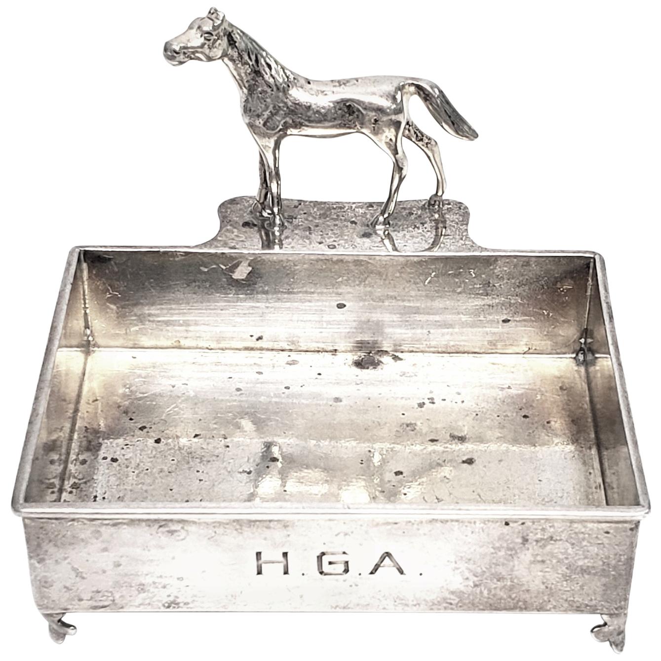 Herbst & Wassall Sterling Silver Figural Horse Business Card Holder