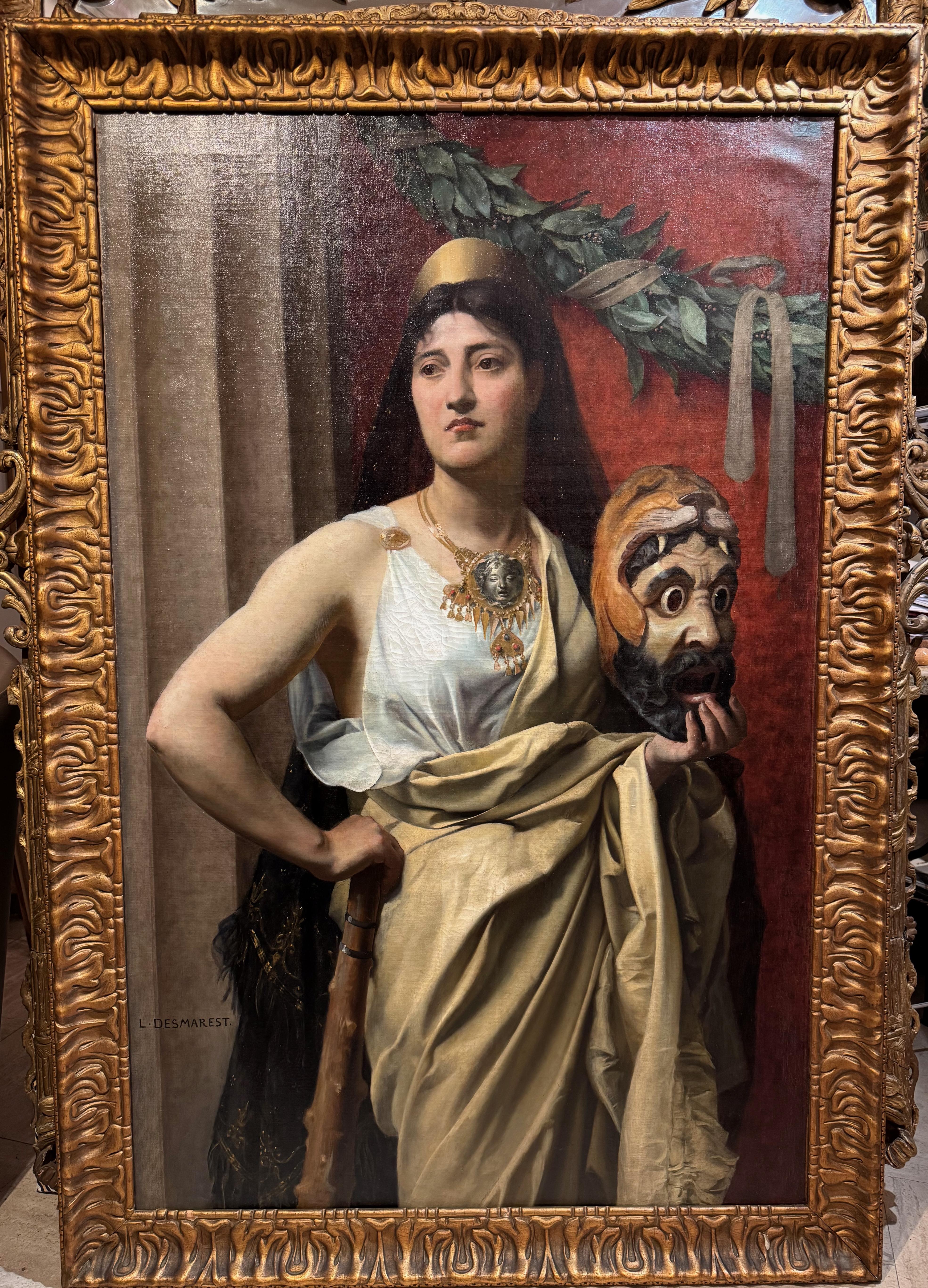 Hercule und Omphale, Louis DESMAREST um 1890-1900 (Napoleon III.) im Angebot