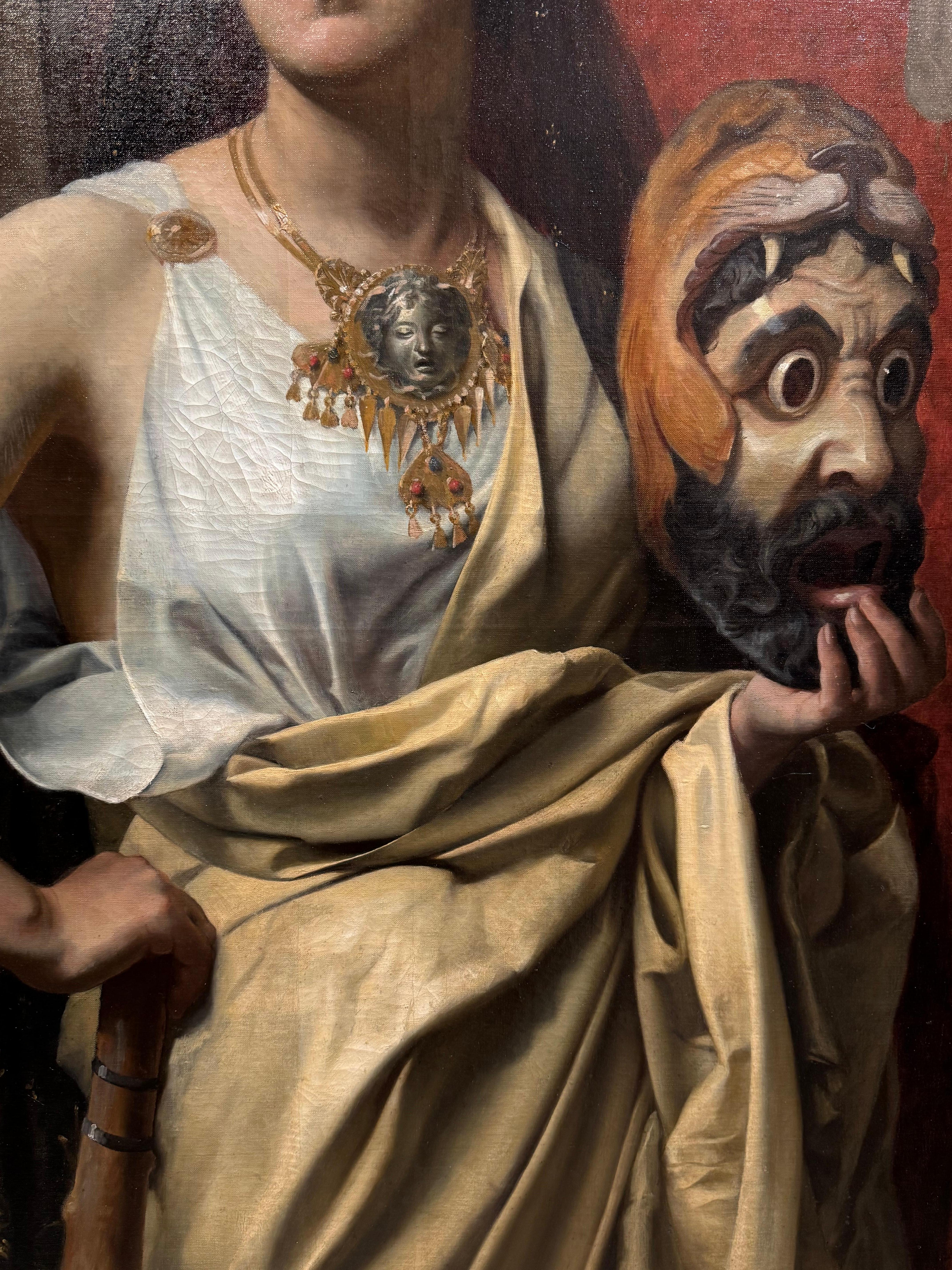 Hercule und Omphale, Louis DESMAREST um 1890-1900 (Handbemalt) im Angebot