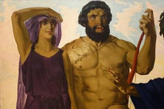 Hercules and Alceste, Oil on Canvas Signed  André Pierre LUPIAC, 1923