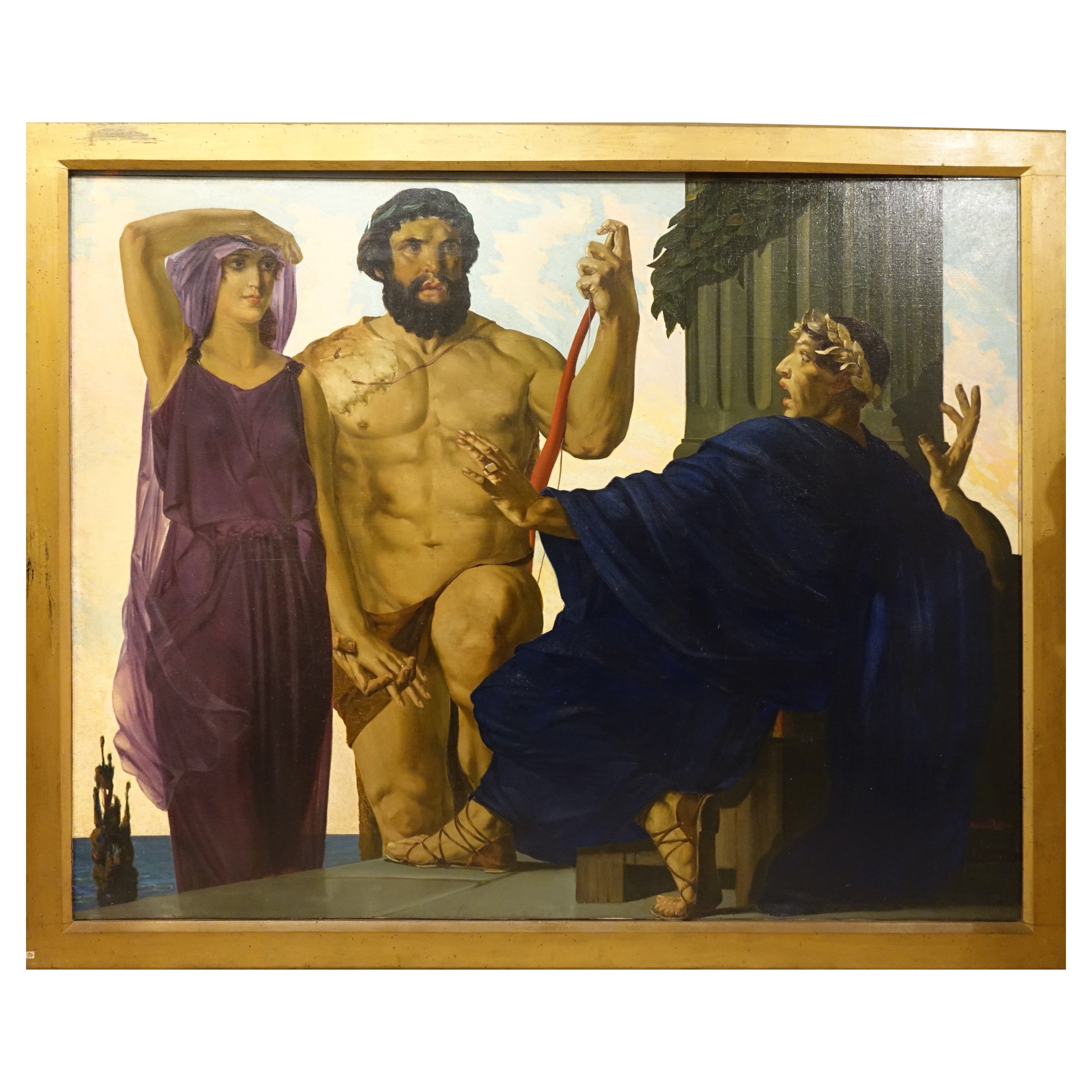 Herkules und Alceste, Öl auf Leinwand Signiert  André Pierre LUPIAC, 1923 im Angebot