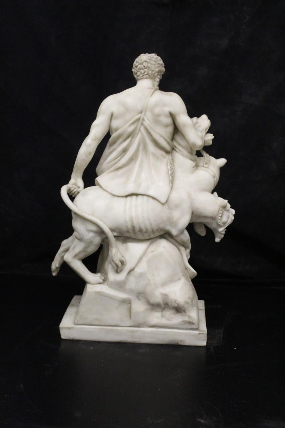Marble Hercules and Cerberus, the model by L. Mattielli For Sale