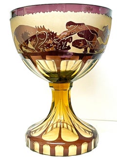 "Hercules and the Erymanthian Boar, " Fabulous Art Deco Footed Bowl/Centerpiece