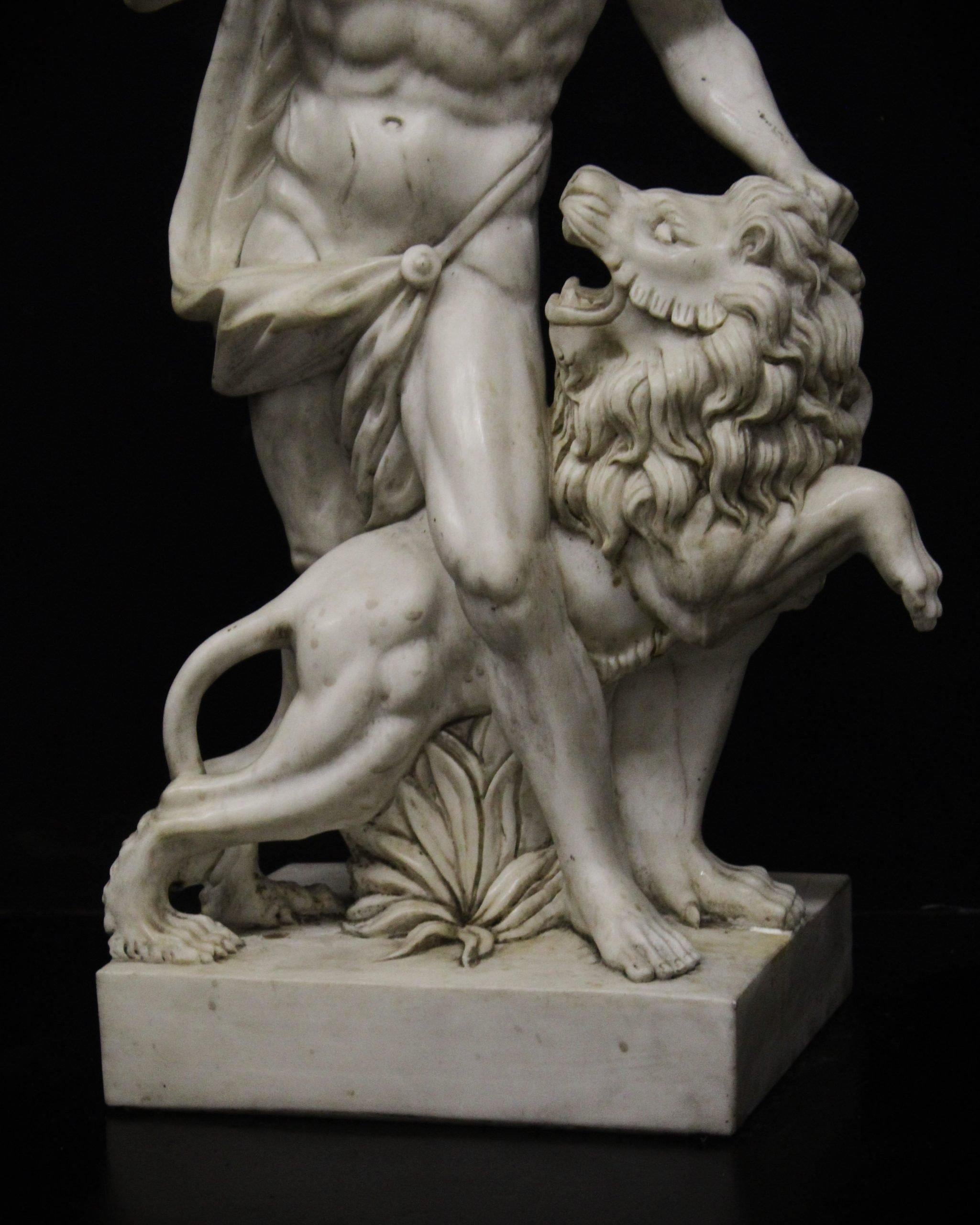 Italian Hercules and the Lion For Sale