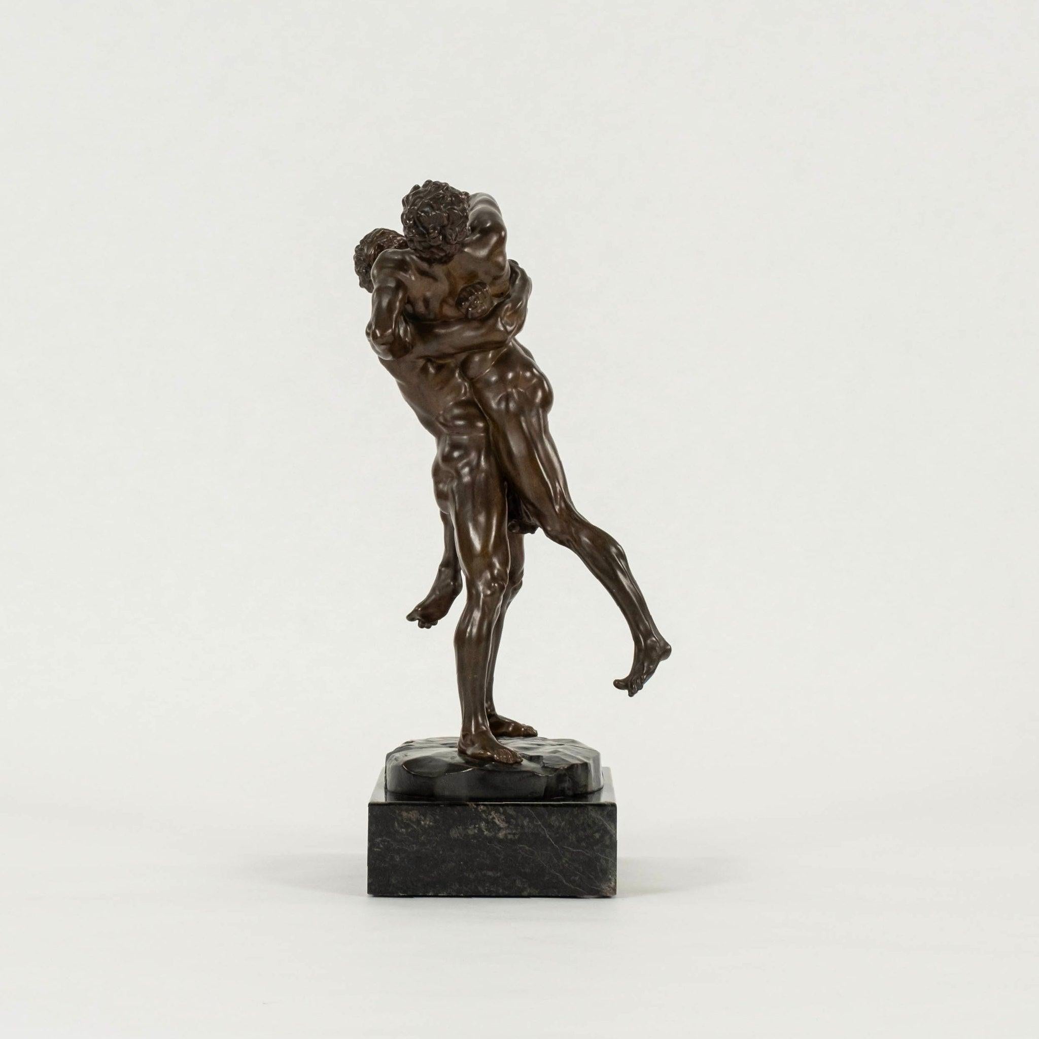 Austriaco Ercole Anteo - Scultura in bronzo di Carl Kauba in vendita